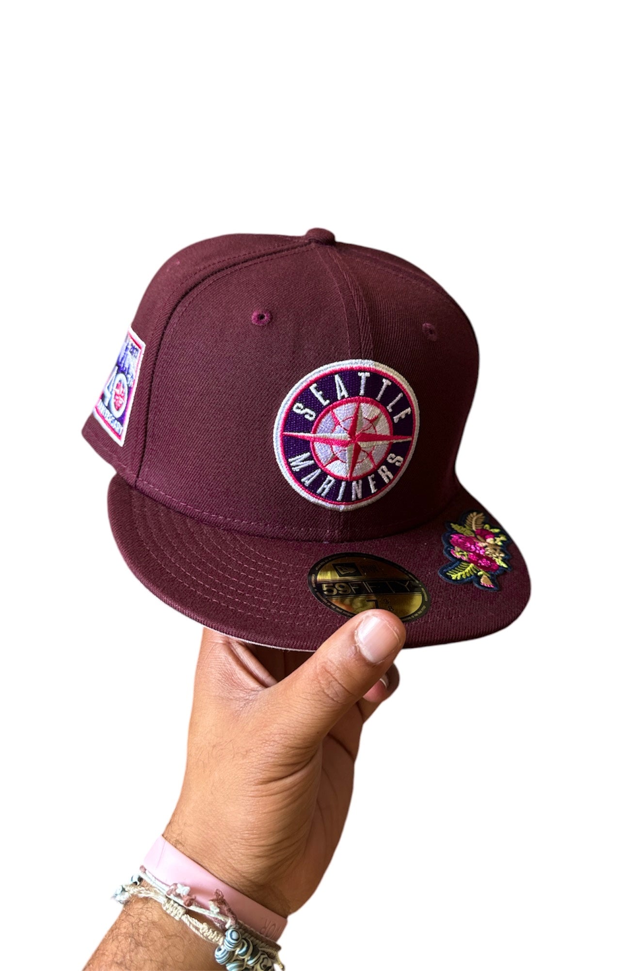 Size 7 3/8 Seattle Floral Fitted