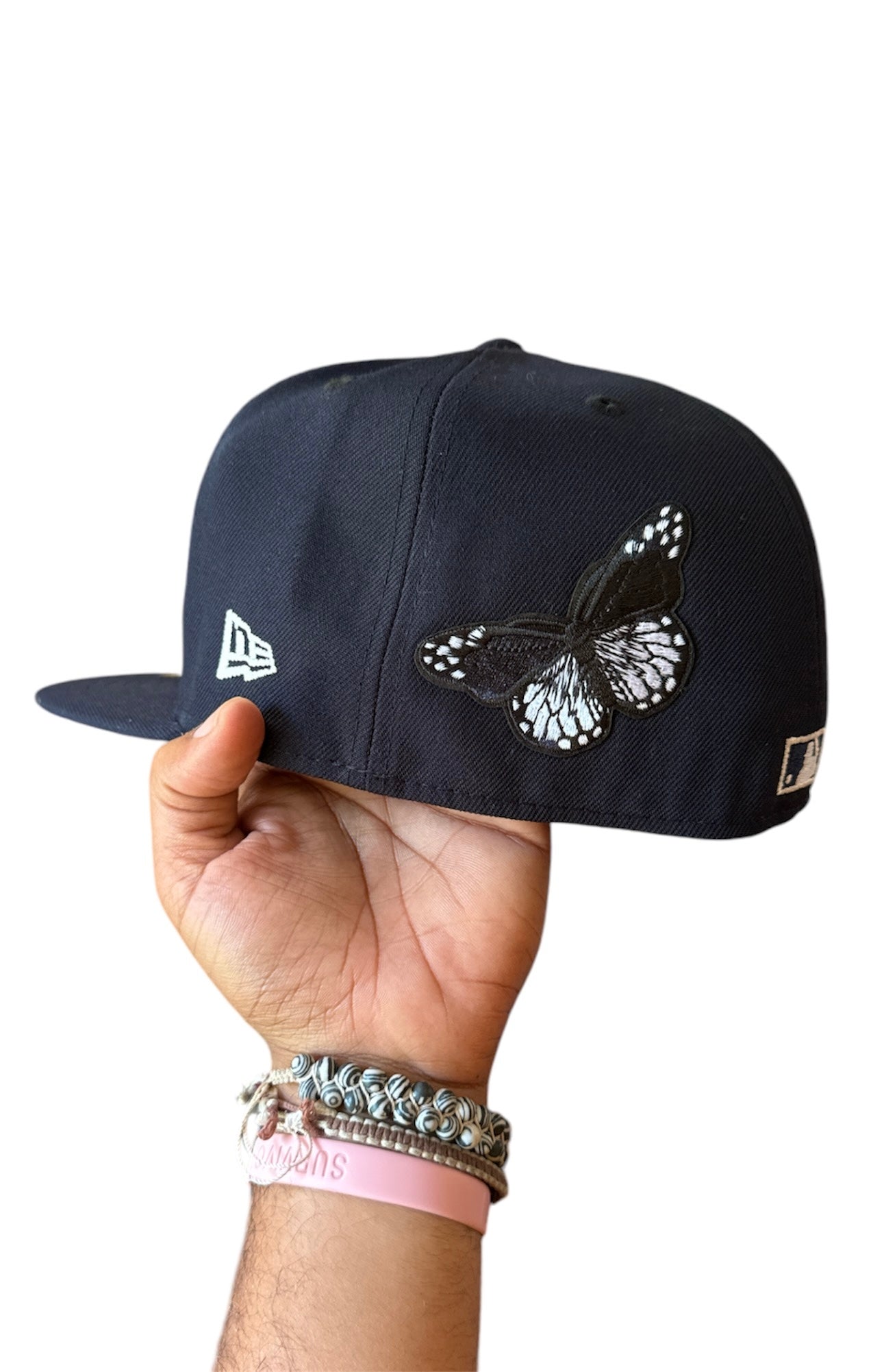 Size 7 5/8 Navy Cross Marlins Fitted
