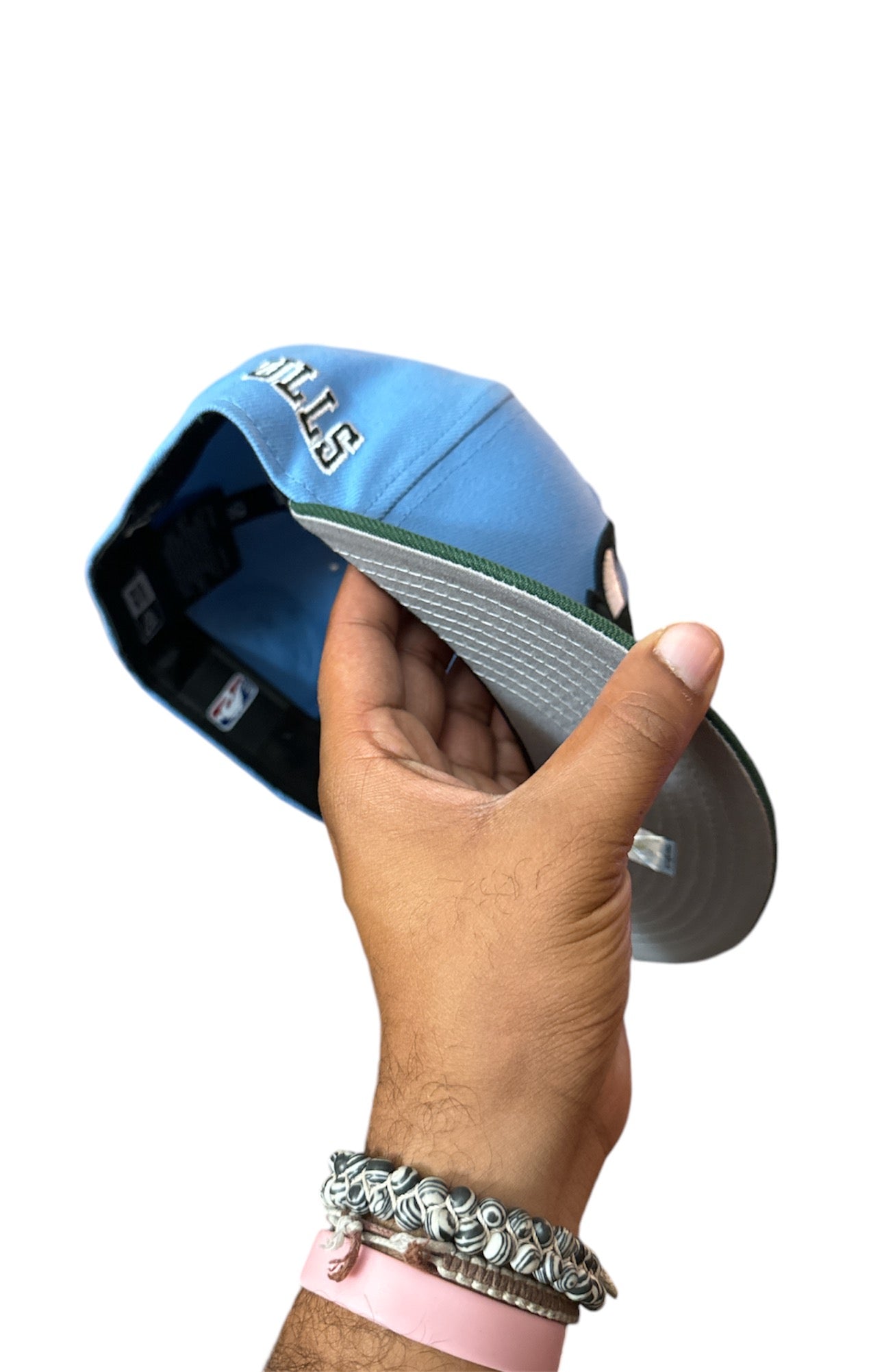 Size 7 1/8 Sky Blue Bulls Fitted