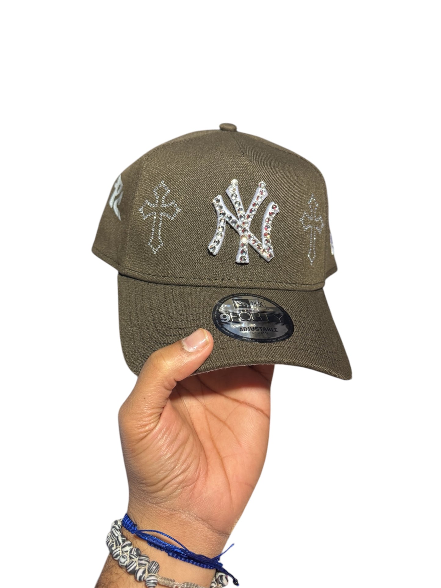 POLANCAPS NY ICE BROWN CROSS SNAPBACK