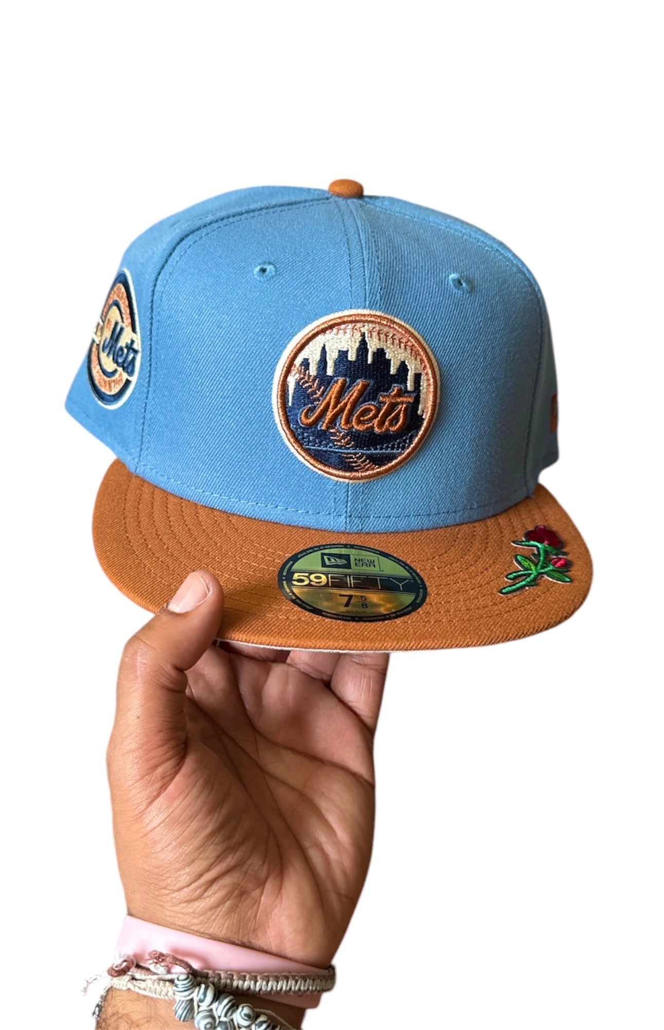 Size 7 5/8 Mets Blue Fitted