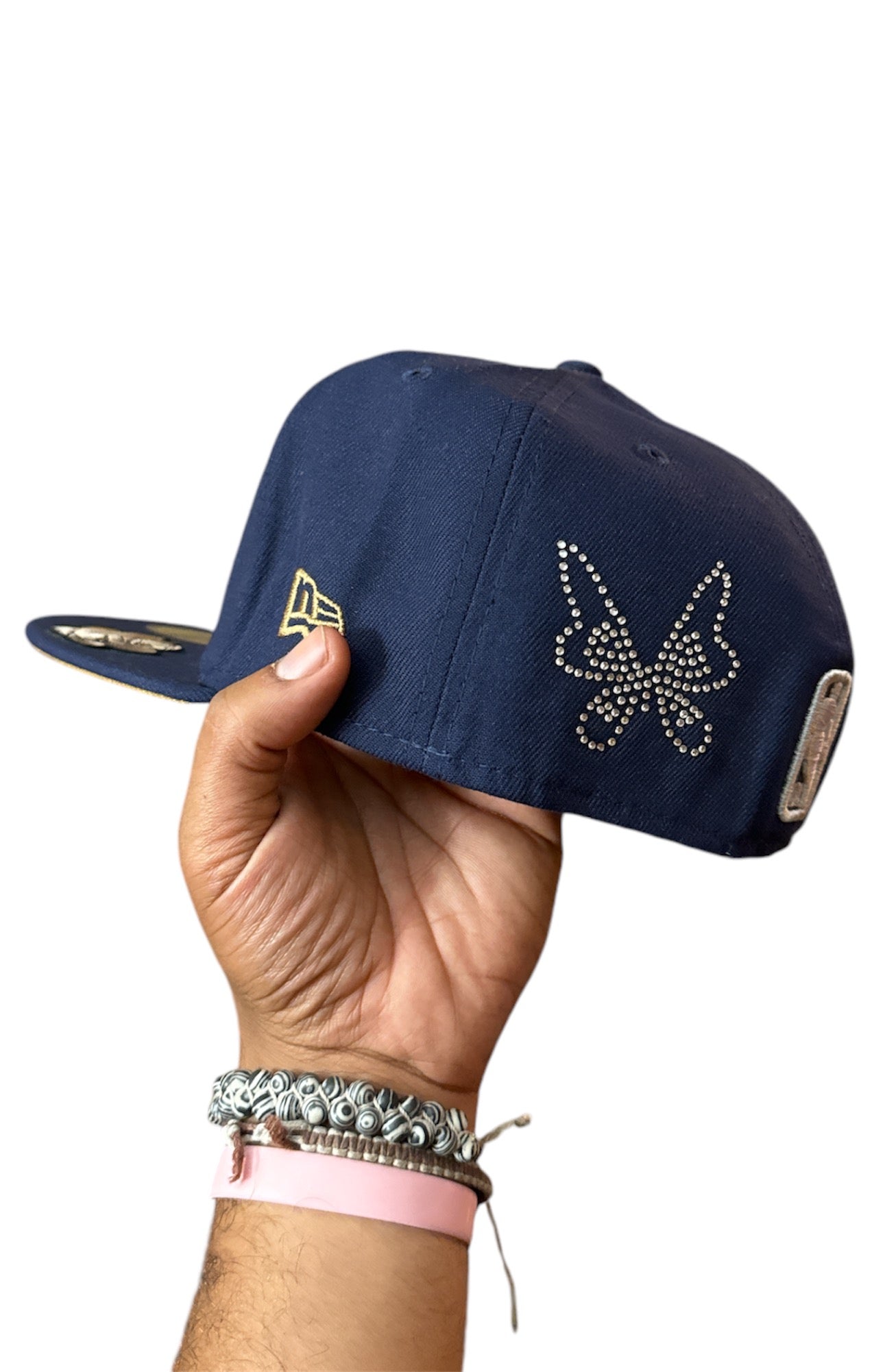 Size 7 1/4 Navy BK Fitted