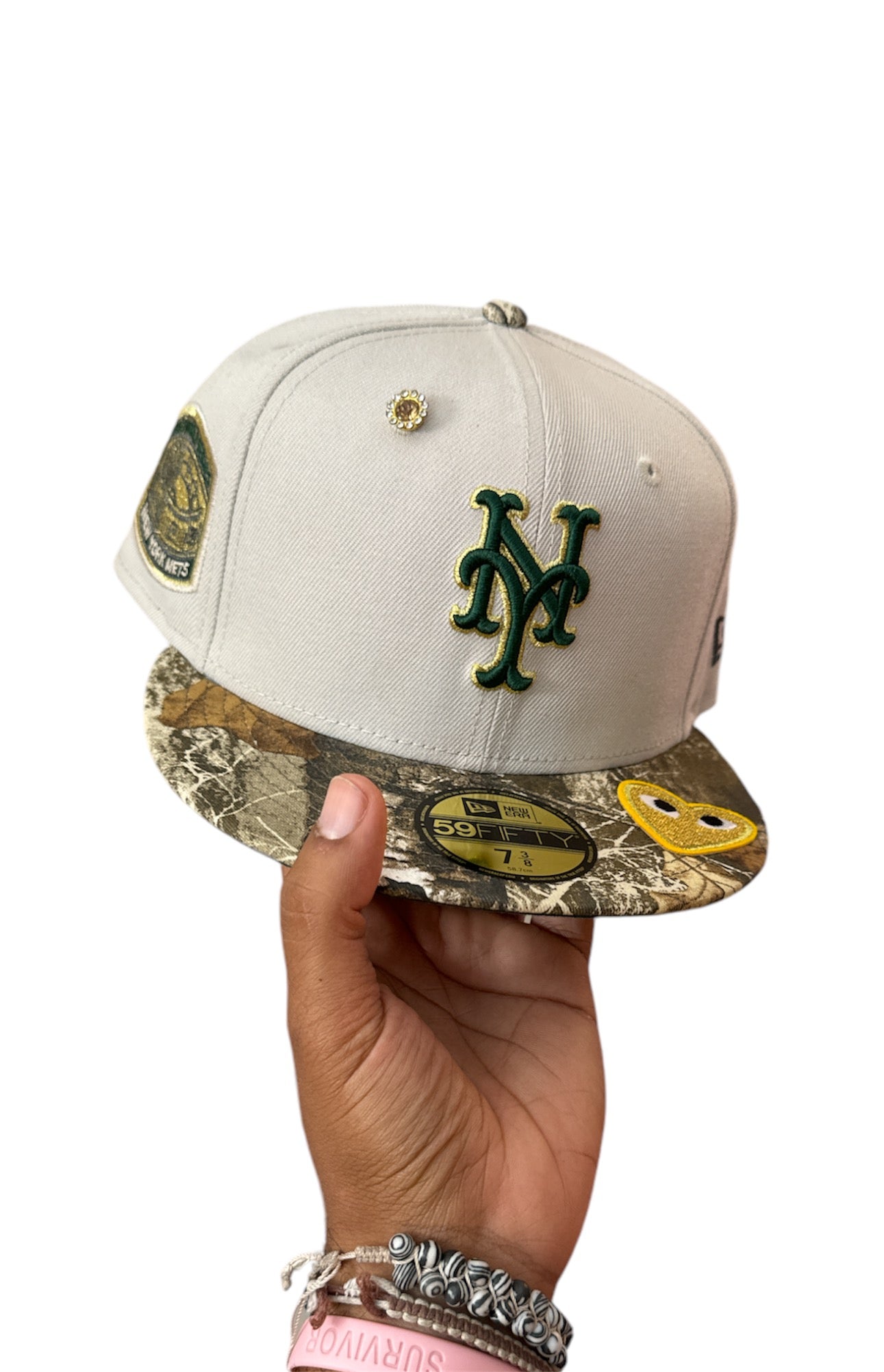 Size 7 3/8 CAMO Mets Fitted