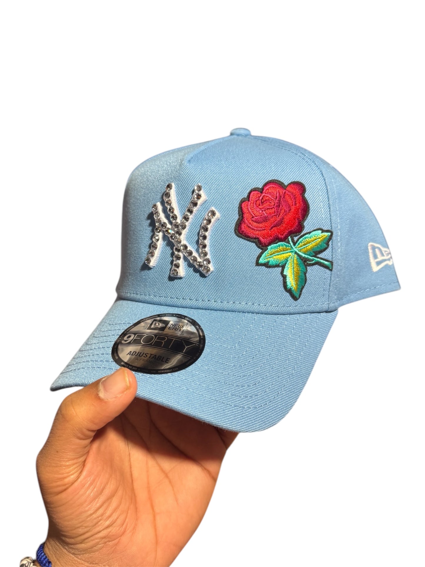 POLANCAPS NY ICE SKY BLUE ROSE SNAPBACK