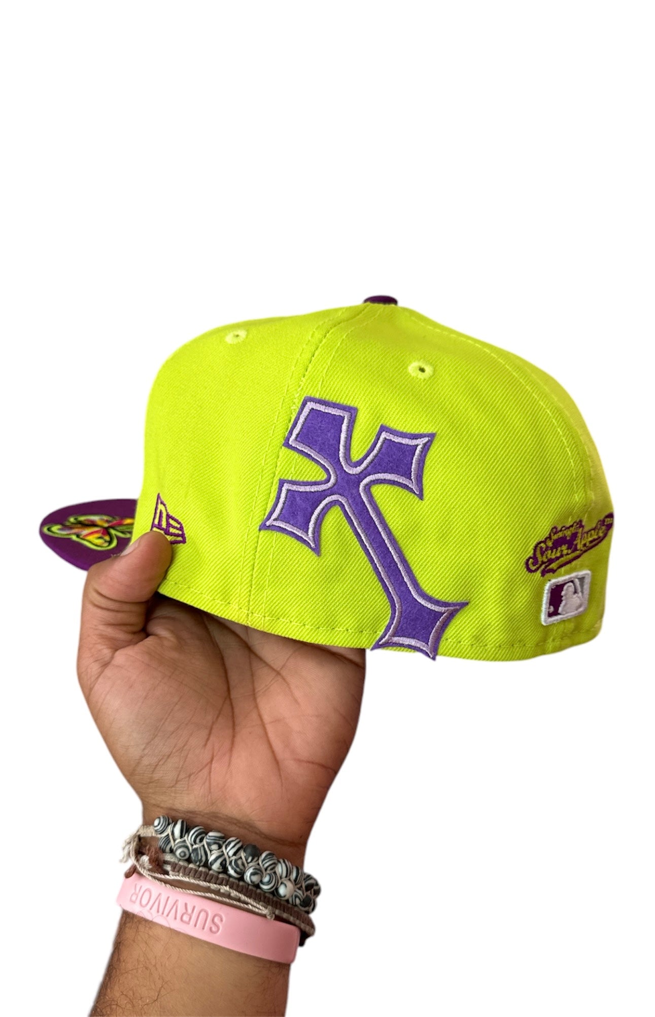 Size 7 1/2 Sour Apple Yankees Fitted