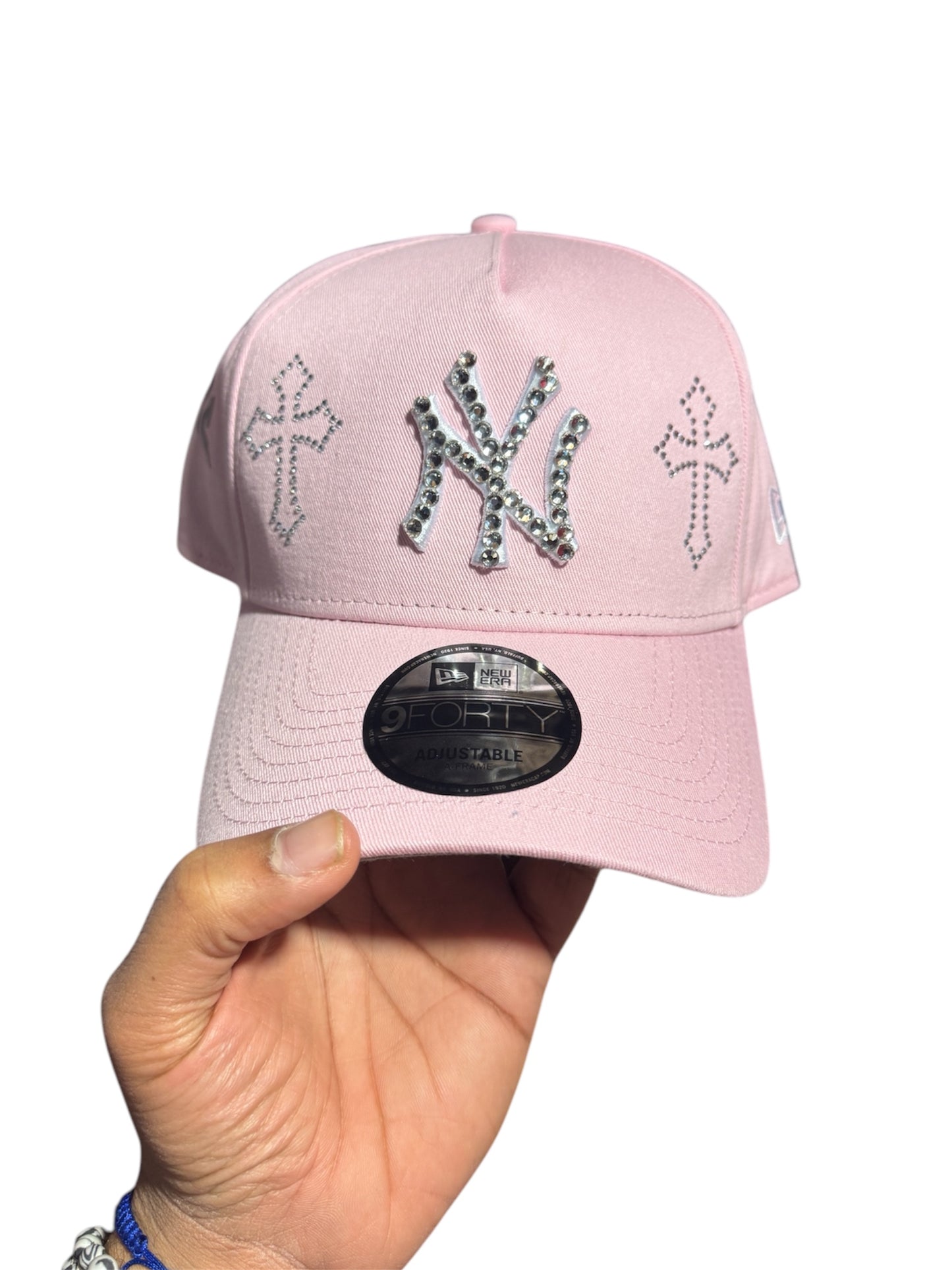 POLANCAPS NY ICE PINK CROSS SNAPBACK