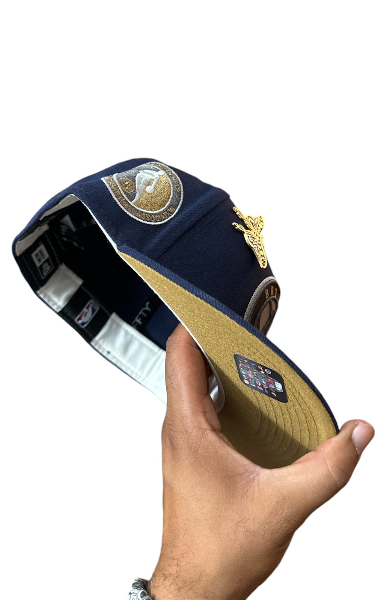Size 7 1/4 Navy BK Fitted