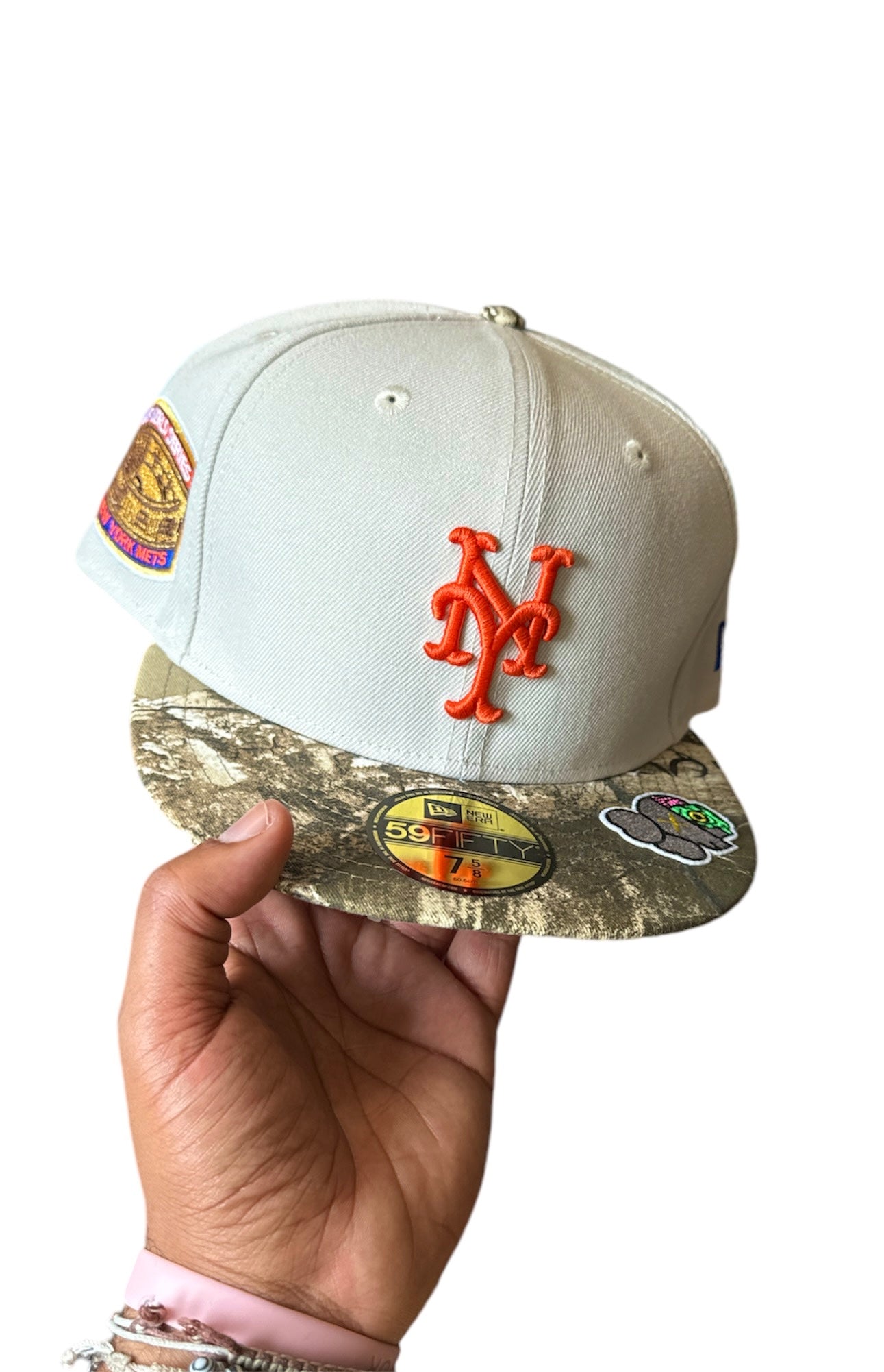 Size 7 5/8 CAMO Mets Fitted