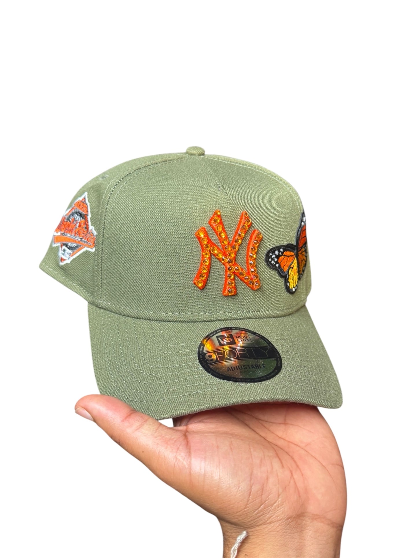 POLANCAPS NY ICE OLIVE BUTTERFLY SNAPBACK