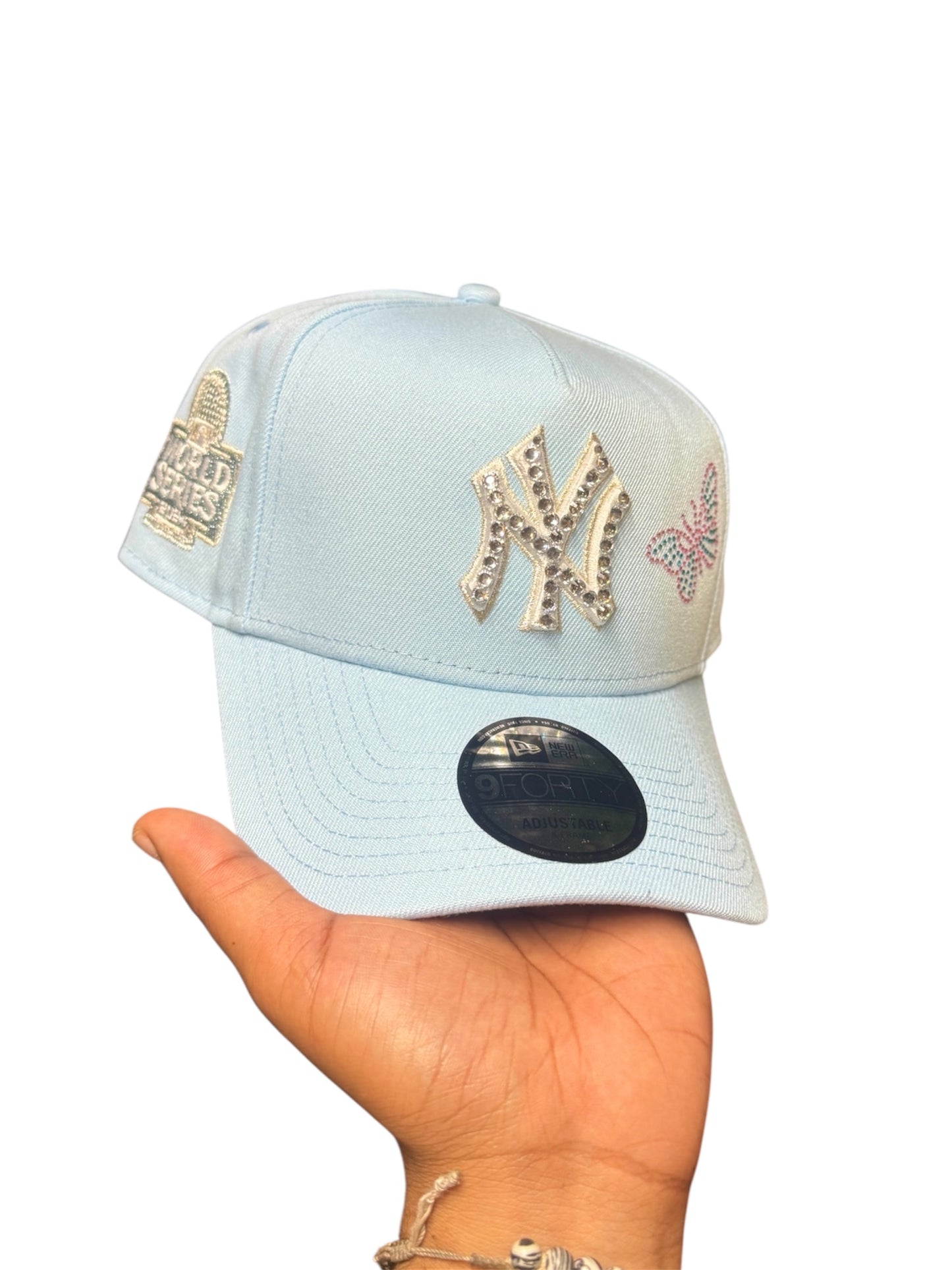 POLANCAPS NY POWDER BLUE BUTTERFLY SNAPBACK