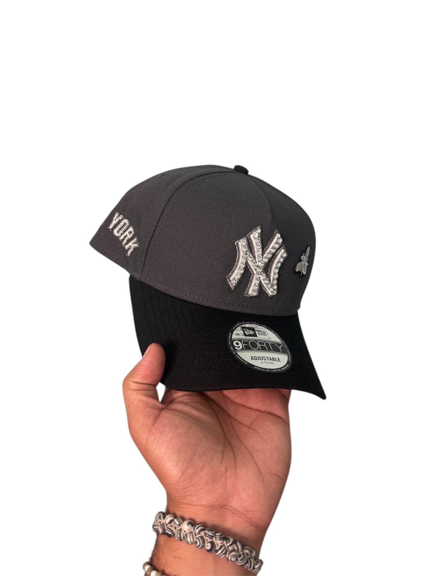 POLANCAPS NY ICE DRK GRY BEE SNAPBACK