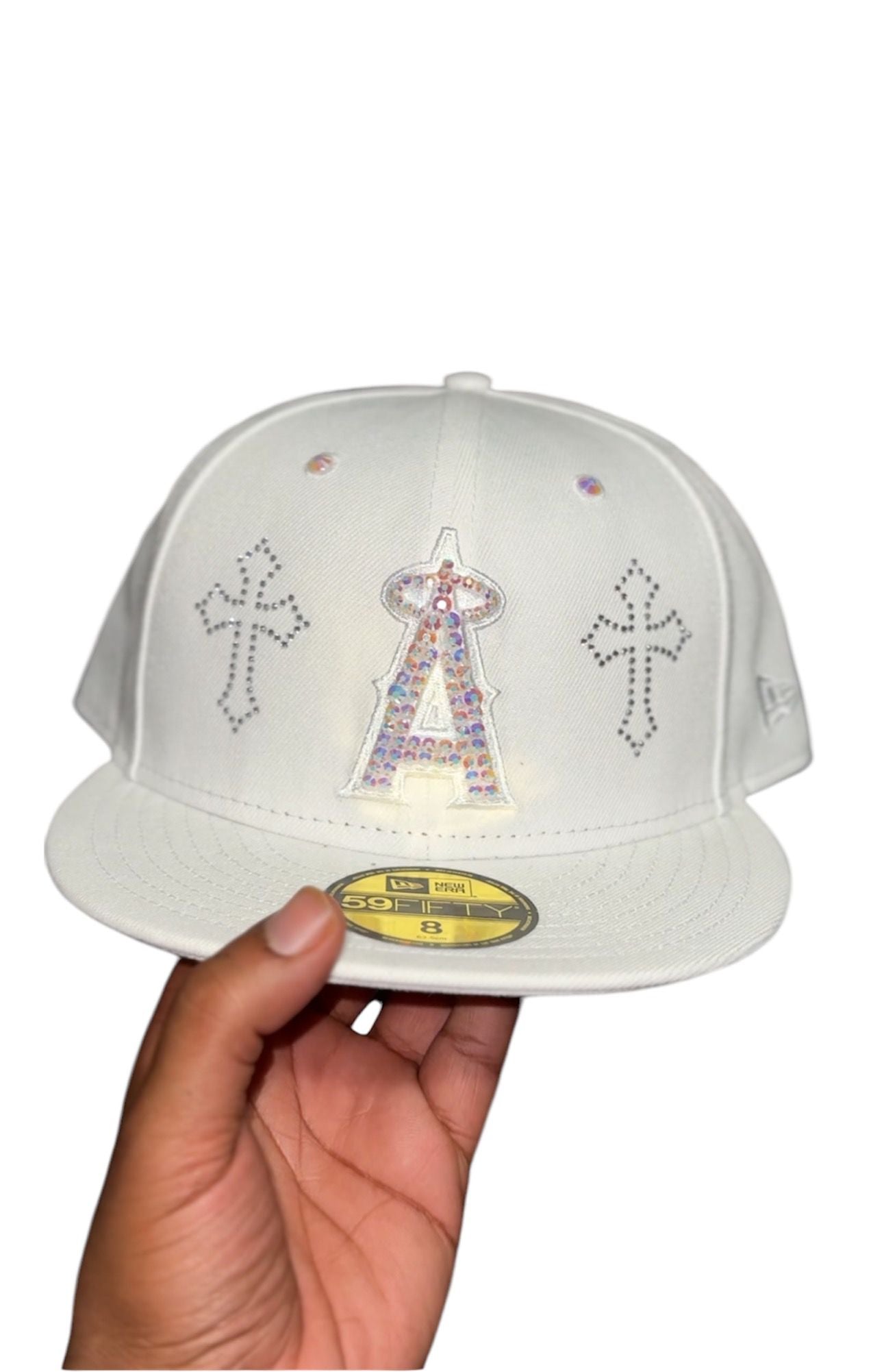 Angels Iced-out Double Cross Fitted