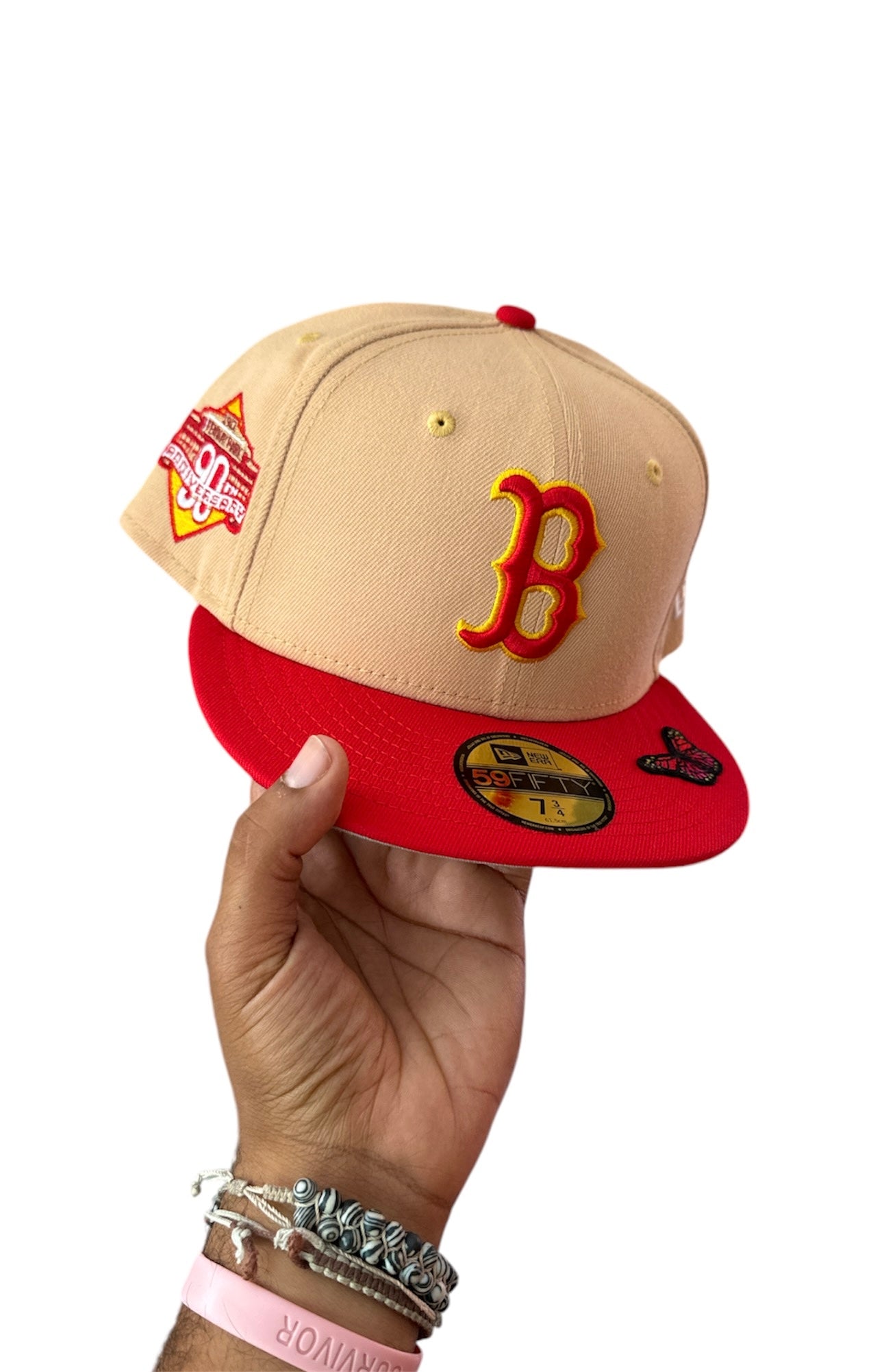 Size 7 3/4 Red Cross Boston Fitted