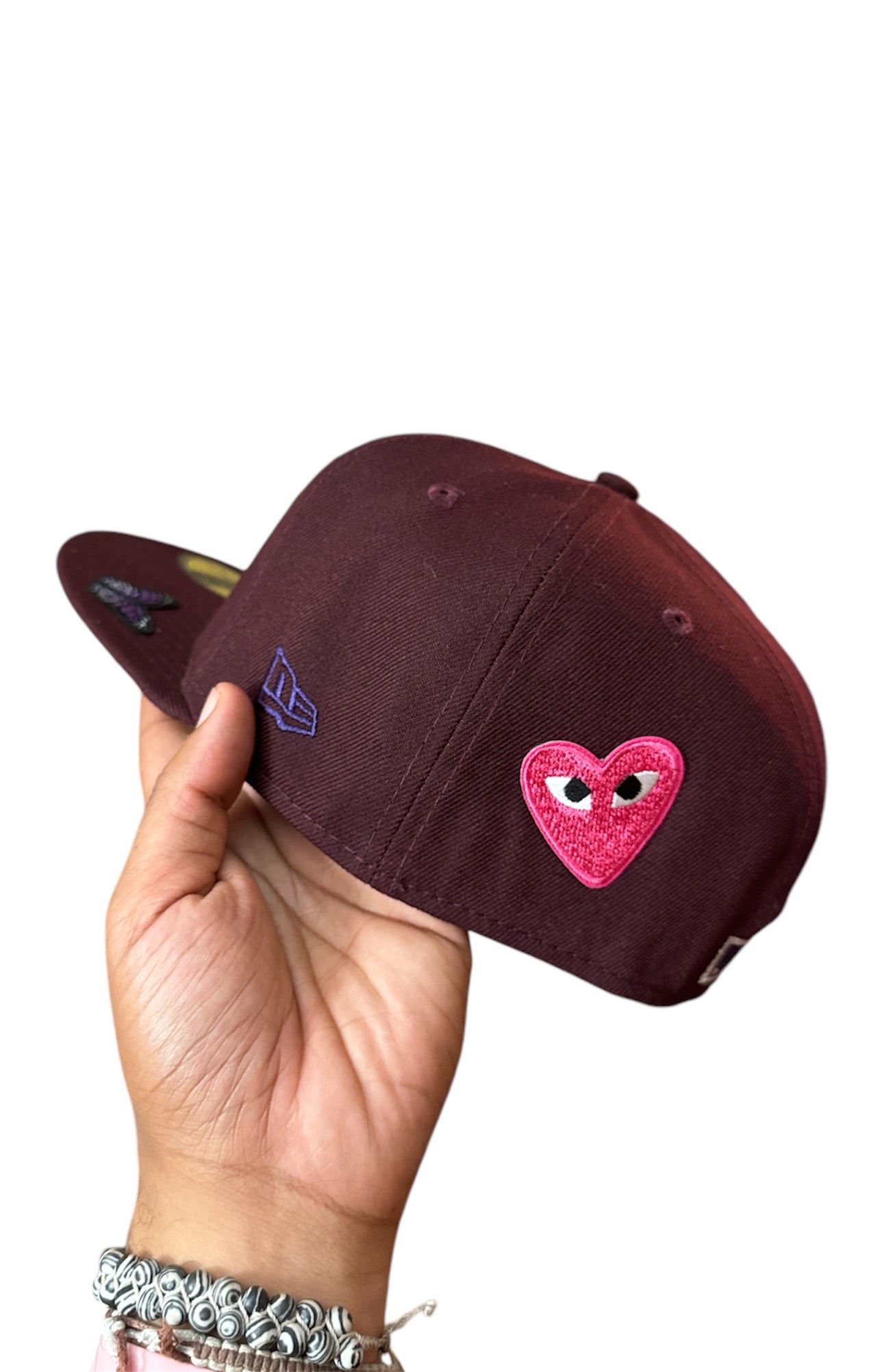 Size 7 1/4 Burgundy Royals Fitted