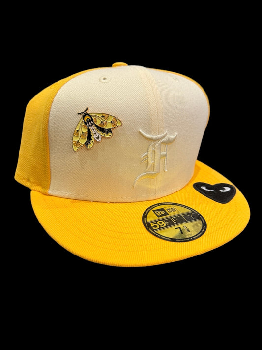 7 3/8 Yellow FOG Butterfly Fitted