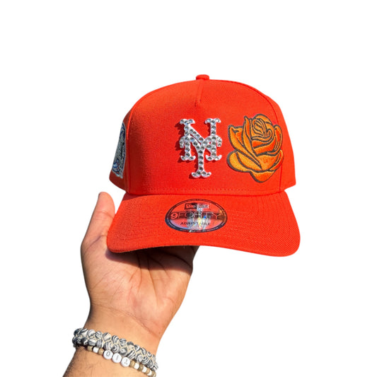 POLANCAPS Mets Orange Rose SNAPBACK