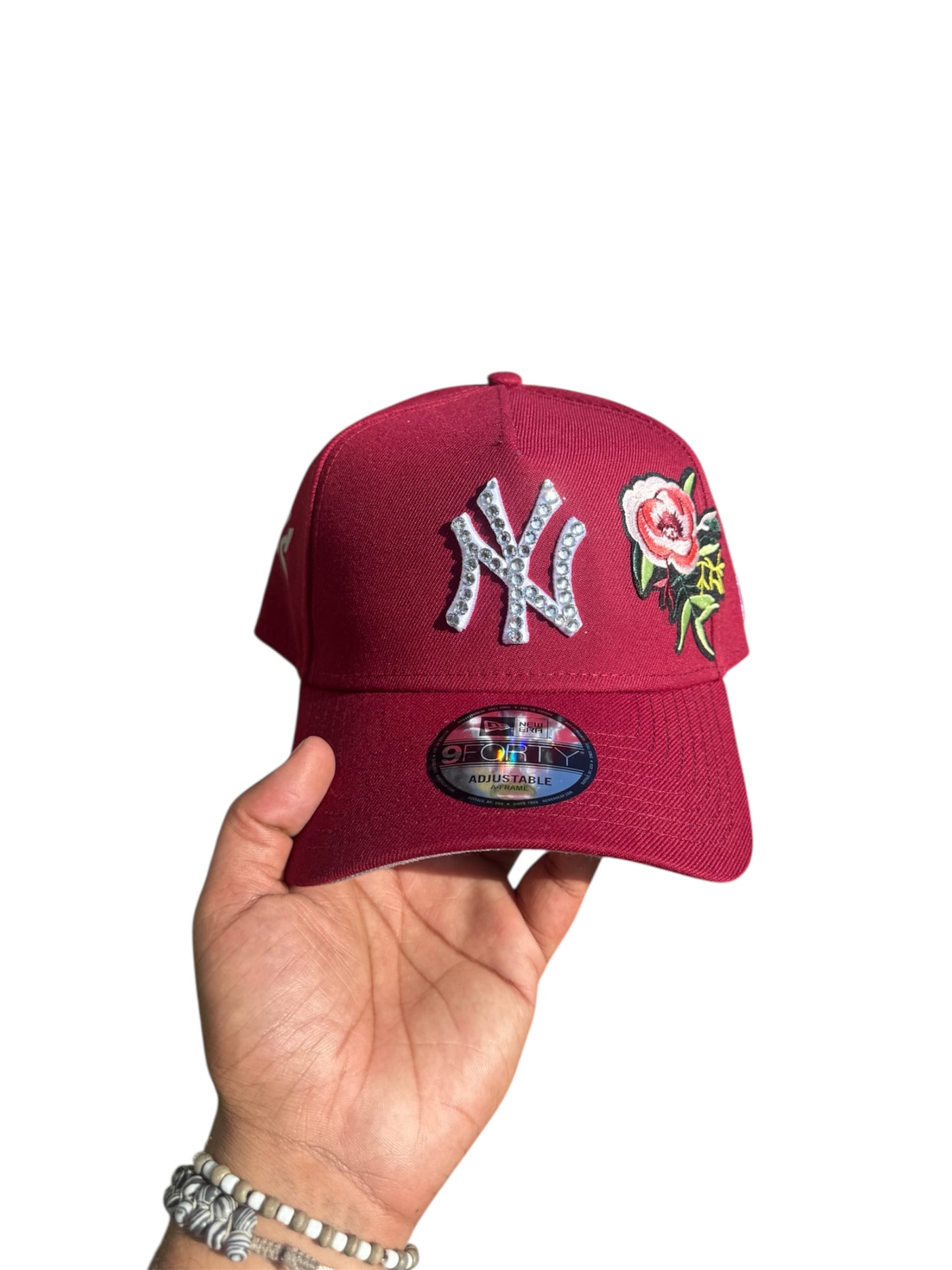 POLANCAPS NY Burgundy Rose SNAPBACK