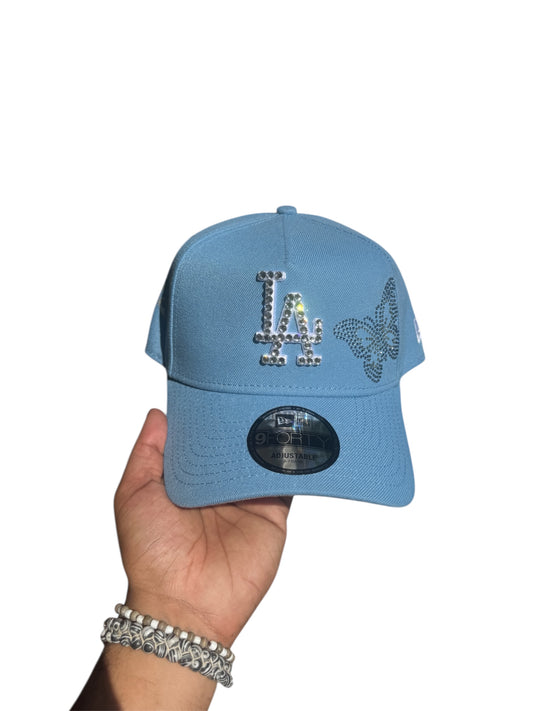 POLANCAPS LA Sky Blue Butterfly SNAPBACK