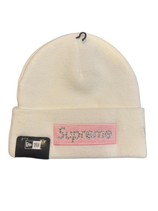 Pink Supreme Iced Box Logo Beanie