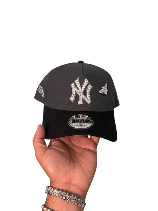 POLANCAPS NY ICE DRK GRY BEE SNAPBACK
