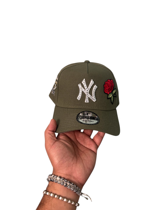 POLANCAPS NY ICE Olive Rose SNAPBACK