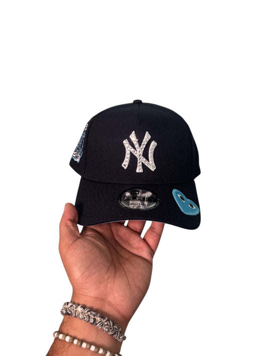 POLANCAPS NY Navy Sky ICE SNAPBACK